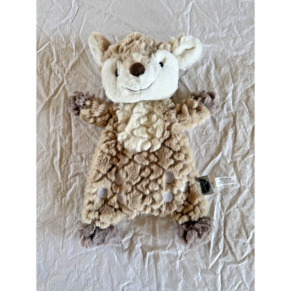 Mary Meyer Baby Deer Fawn Security Blanket Beanbag Stuffed Plush Lovey 12" - Picture 1 of 8